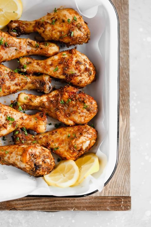 Lemon Herb Roasted Chicken Legs