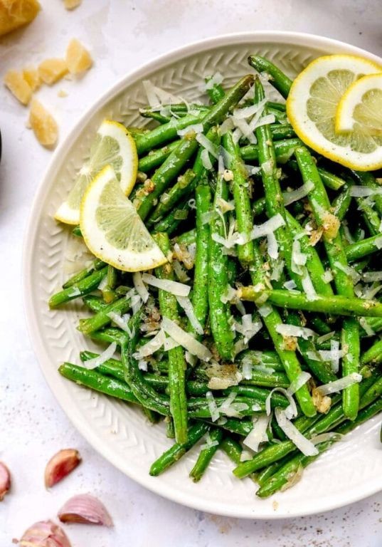 Lemon Herb Roasted Green Beans