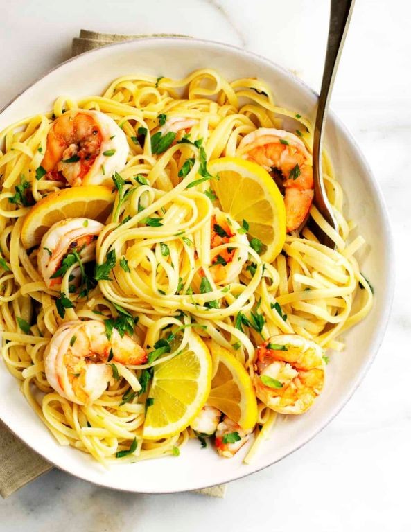 Lemon Herb Shrimp Pasta Salad