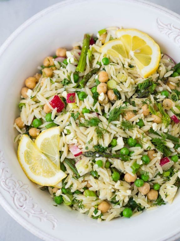 Lemon Orzo Salad with Feta and Fresh Herbs