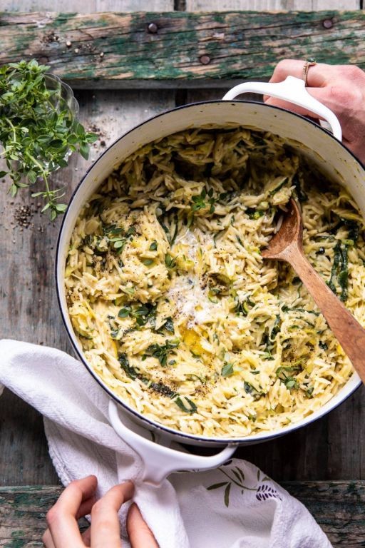 Lemon Orzo with Zucchini and Lemon Zest