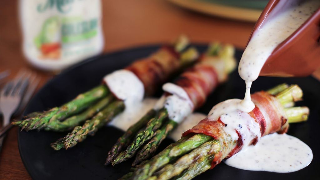 Lemon Pepper Bacon Wrapped Asparagus