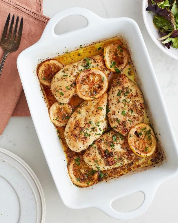 Lemon Pepper Baked Bone-In Chicken Breast