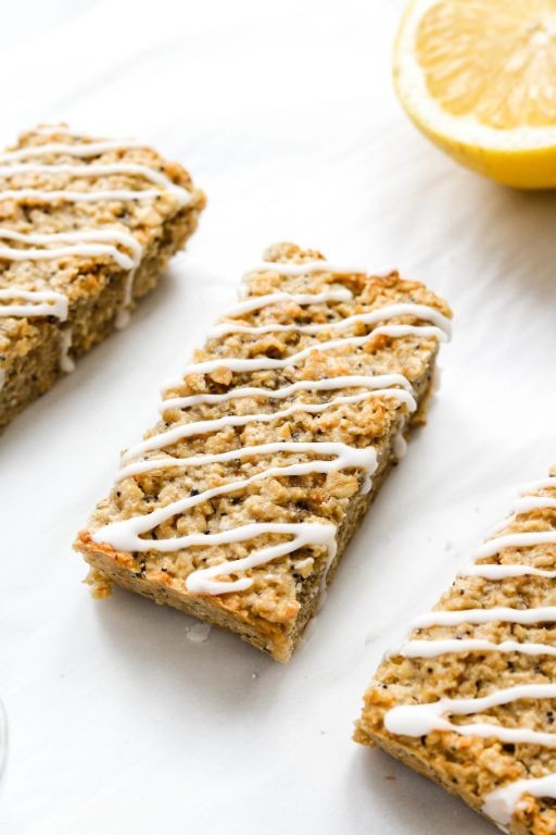 Lemon Poppy Seed Cereal Bars