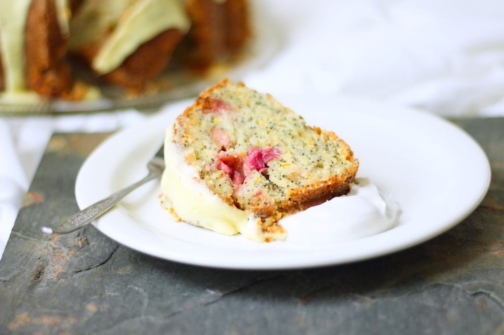 Lemon Poppy Seed Rhubarb Bread