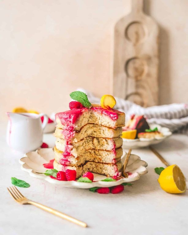 Lemon Poppy Seed Souffle Pancakes