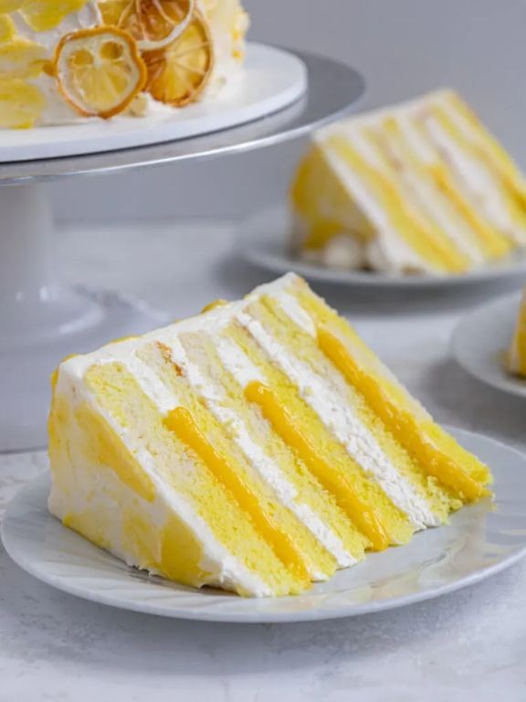 Lemon Princess Cake with Citrus Curd Layers