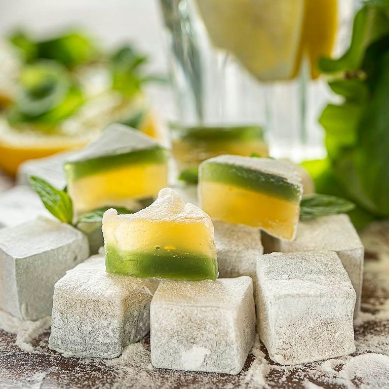 Lemon and Mint Turkish Delight