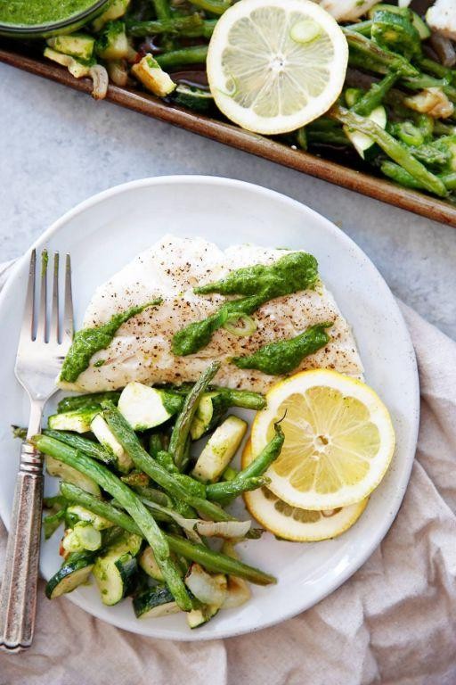 Lemon-Pepper Baked Cod with Green Beans