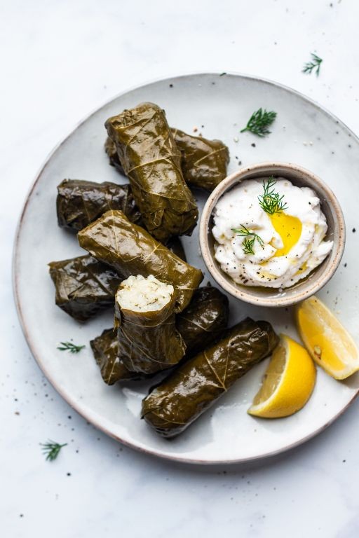 Lenten Dolmades (Stuffed Grape Leaves)