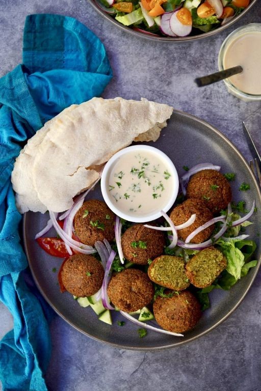 Lenten Falafel with Tahini Sauce