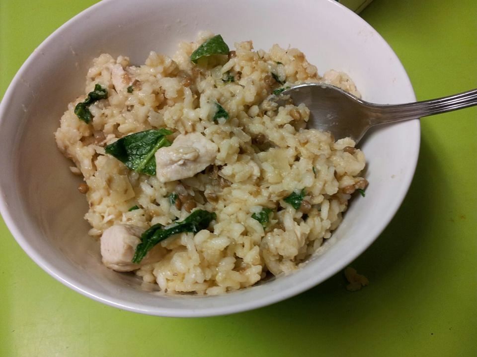 Lentil and Chicken Risotto with Parmesan