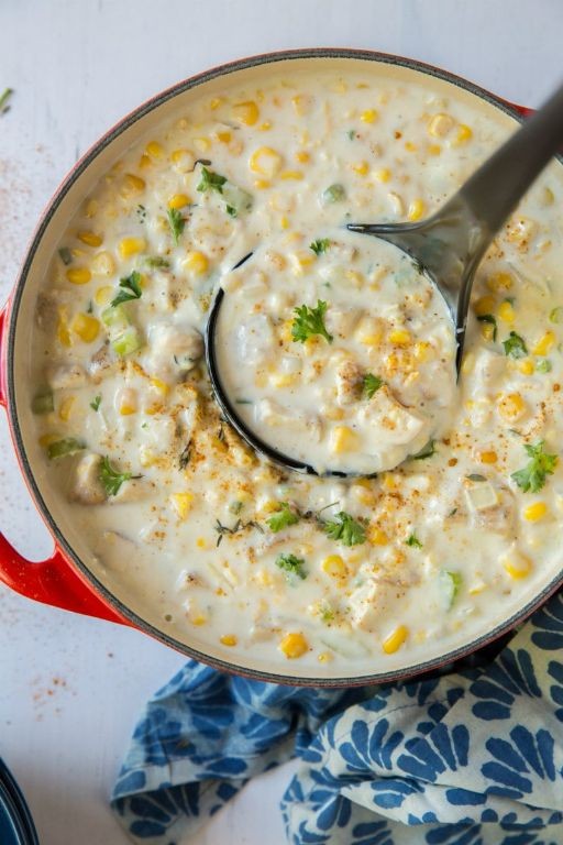 Light Canned Chicken and Corn Chowder