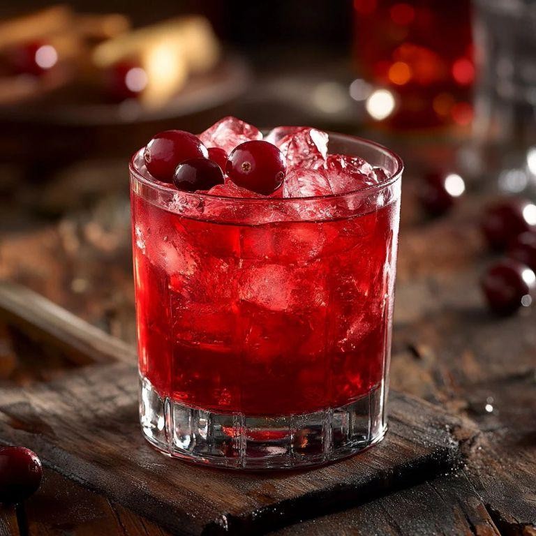 Light Cranberry Vodka Fizz
