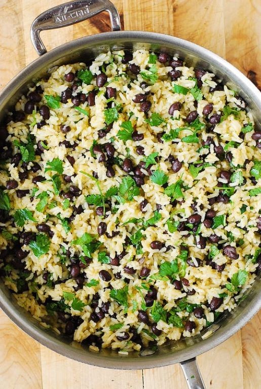 Lime Cilantro Rice with Black Beans