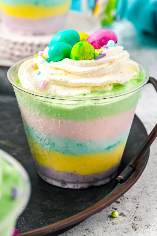 Lime Jello and Berry Parfait