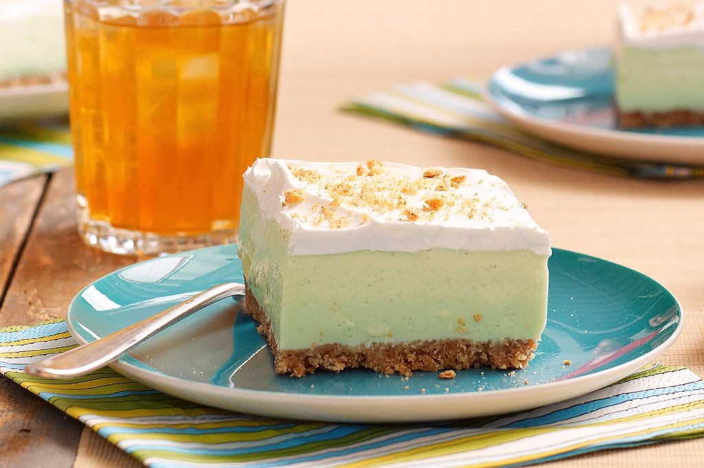 Lime Jello and Cream Cheese Squares