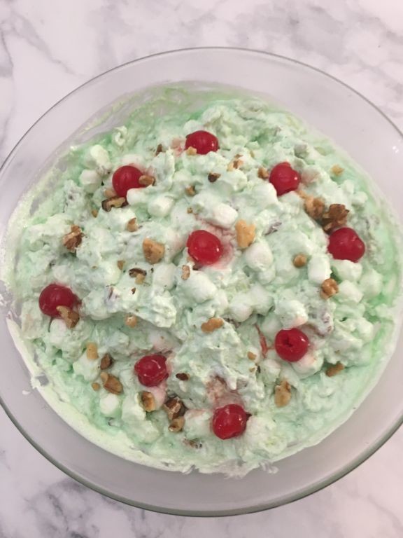 Lime Jello and Pineapple Fluff Salad