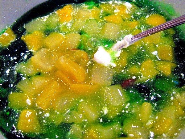 Lime Jello with Mandarin Oranges