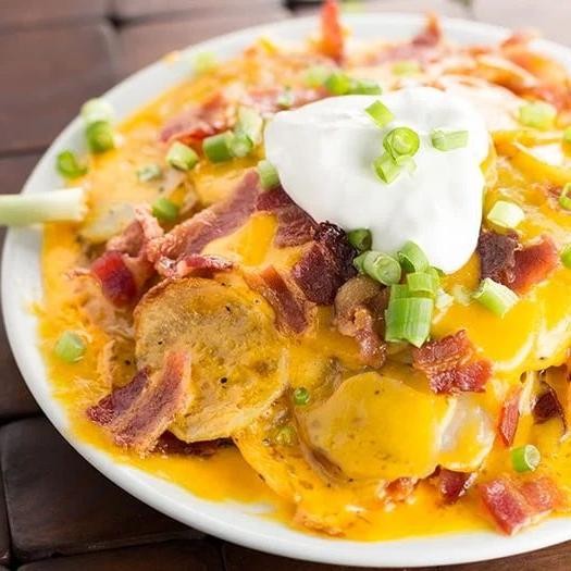 Loaded Bacon and Potato Nachos