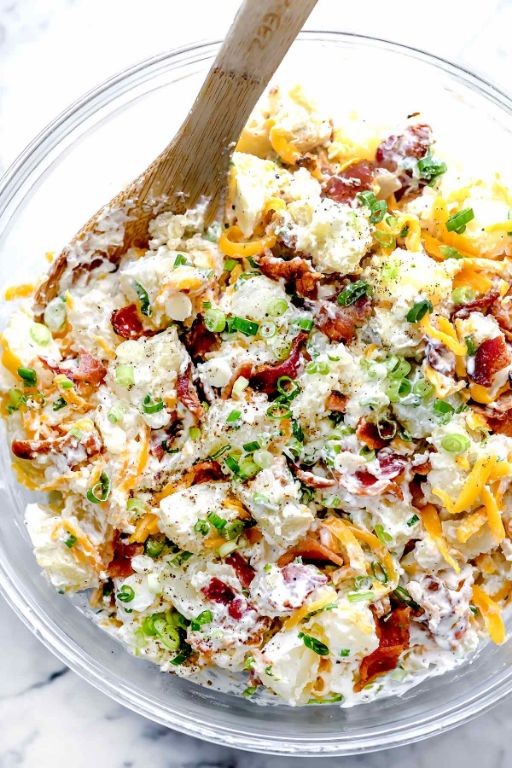 Loaded Baked Potato Salad with Bacon and Chives