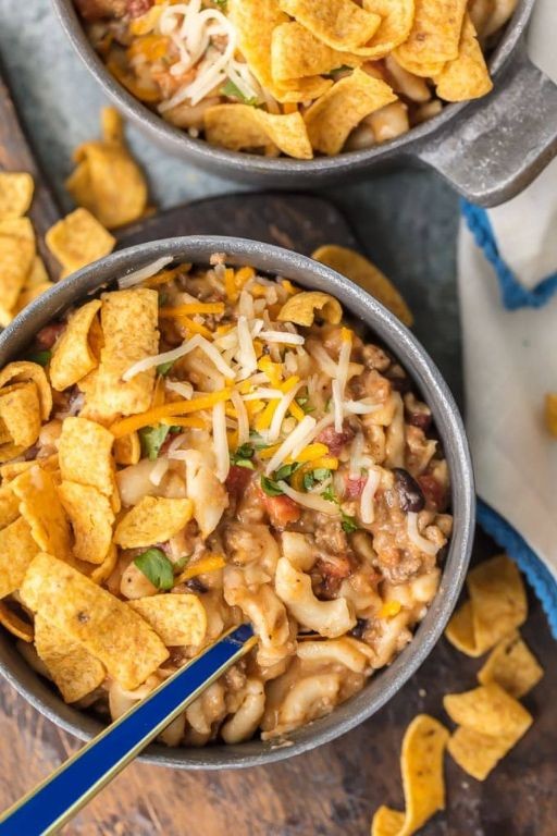 Loaded Chili with Corn and Cheese