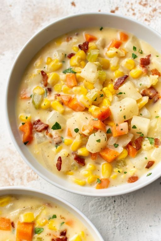 Loaded Corn Chowder with Cream Cheese