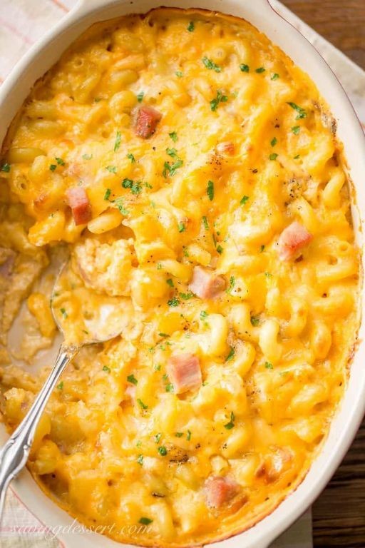 Loaded Ham and Macaroni Casserole