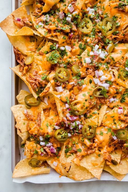 Loaded Pulled Rotisserie Chicken Nachos