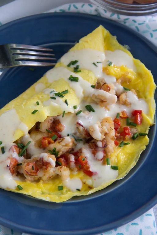 Lobster Newburg Omelette with Gruyère Cheese