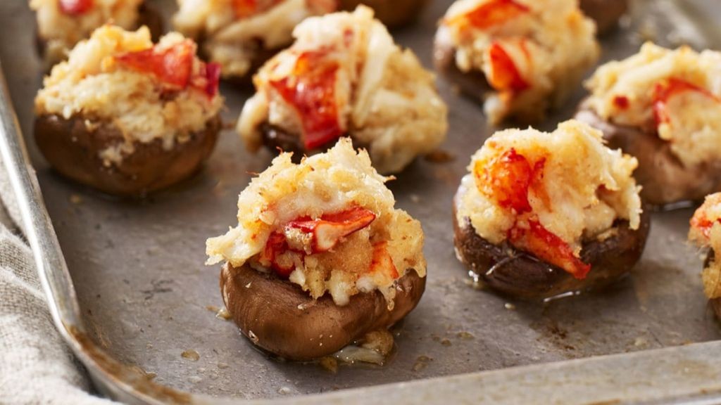 Lobster Newburg Stuffed Mushrooms