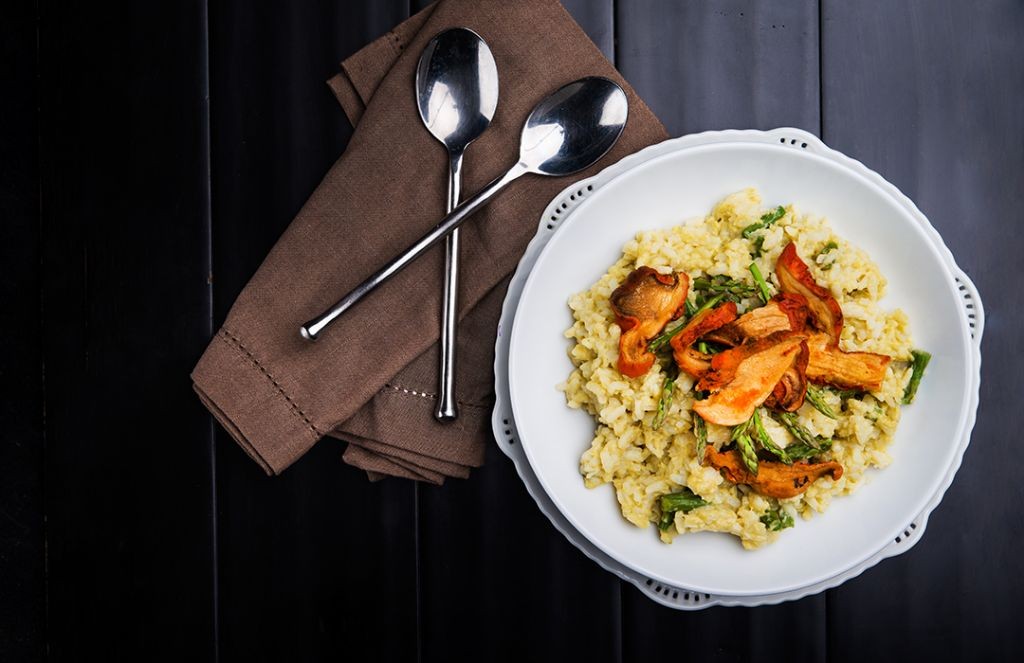 Lobster and Asparagus Risotto with Whole Grain Rice