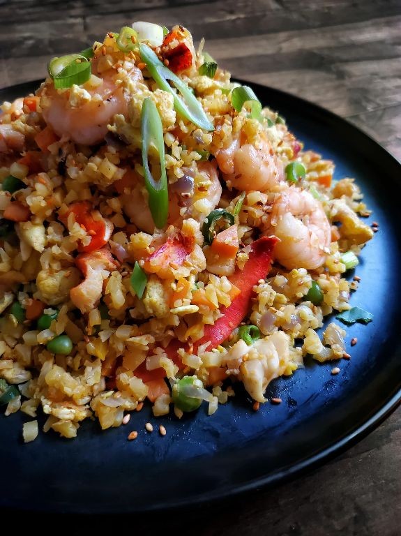 Lobster and Cauliflower Rice Stir-Fry