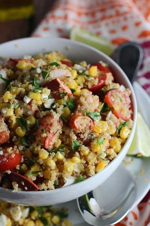 Lobster and Corn Salad with Lime Dressing