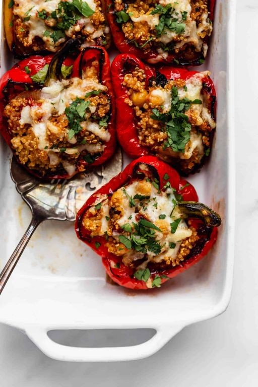 Lobster and Quinoa Stuffed Bell Peppers