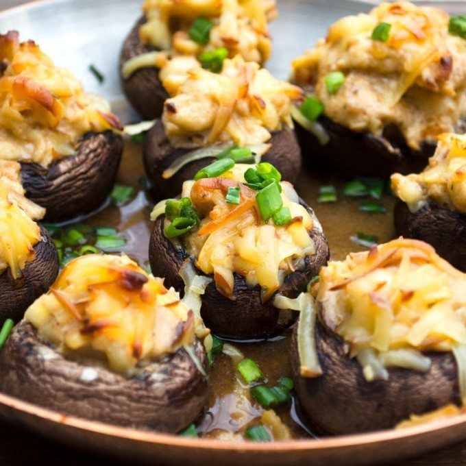 Lobster and Spinach Stuffed Portobello Mushrooms