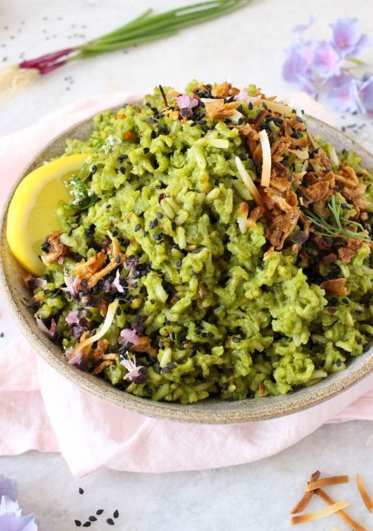 Longevity Spinach and Coconut Rice