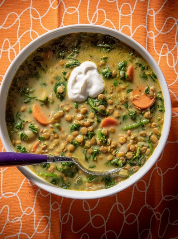 Longevity Spinach and Lentil Stew