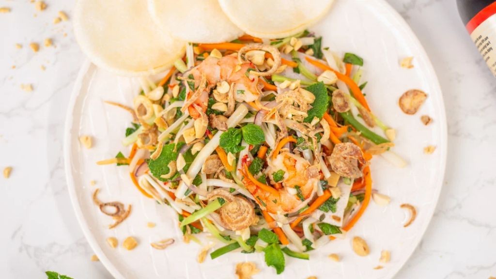 Lotus Root Salad with Honey Lime Dressing