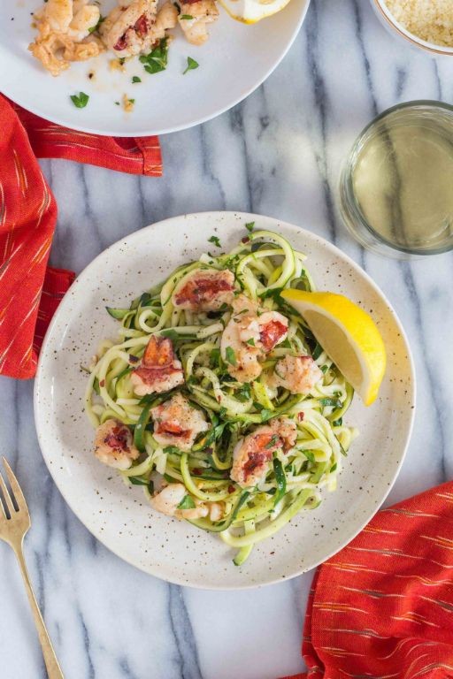 Low-Carb Lobster Newburg with Zucchini Noodles