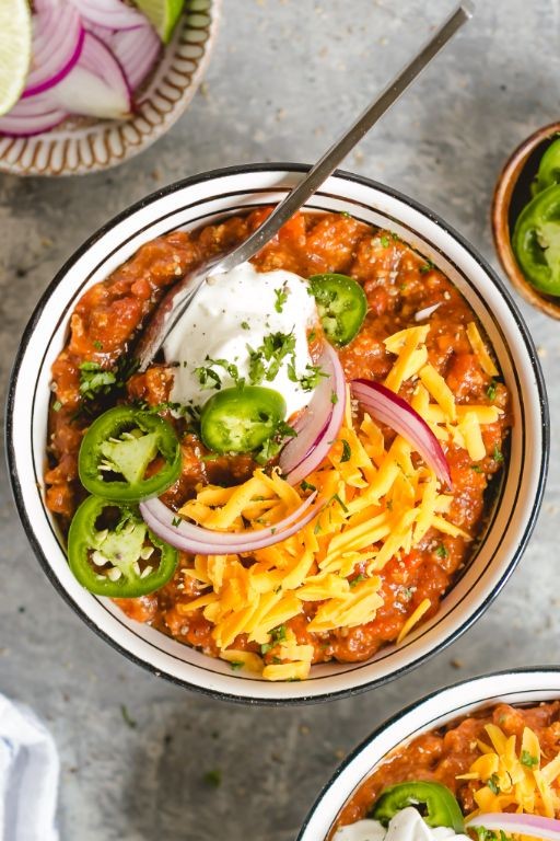 Low-Carb Slow Cooker Turkey Chili