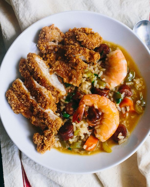 Low-Country Chicken Bog with Shrimp