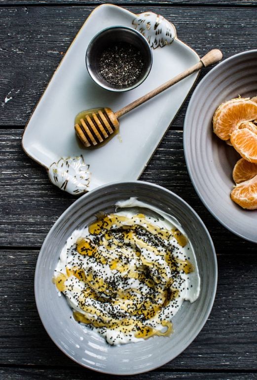 Low-Fat Yogurt with Honey and Chia Seeds