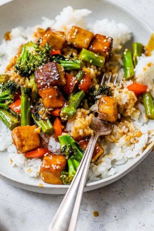 Lowfat Veggie Stir-Fry with Tofu