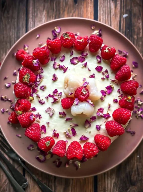 Lychee Raspberry Cheesecake