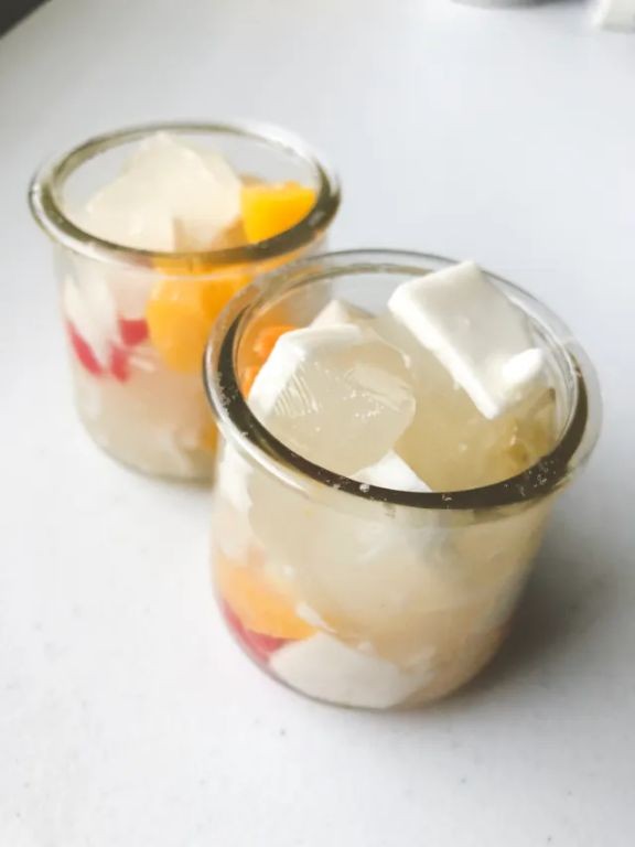 Lychee and Coconut Milk Jelly