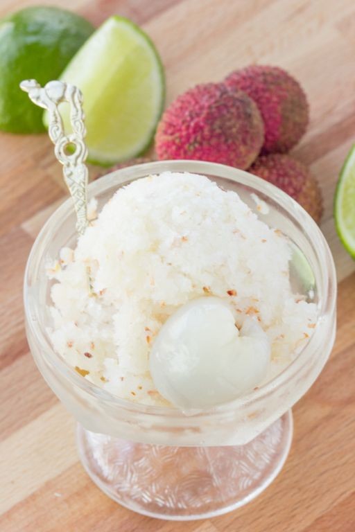 Lychee and Lime Granita