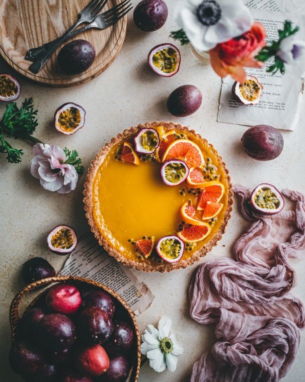 Lychee and Passion Fruit Tart