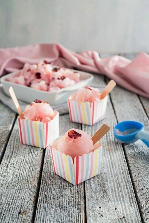 Lychee and Rose Water Sorbet