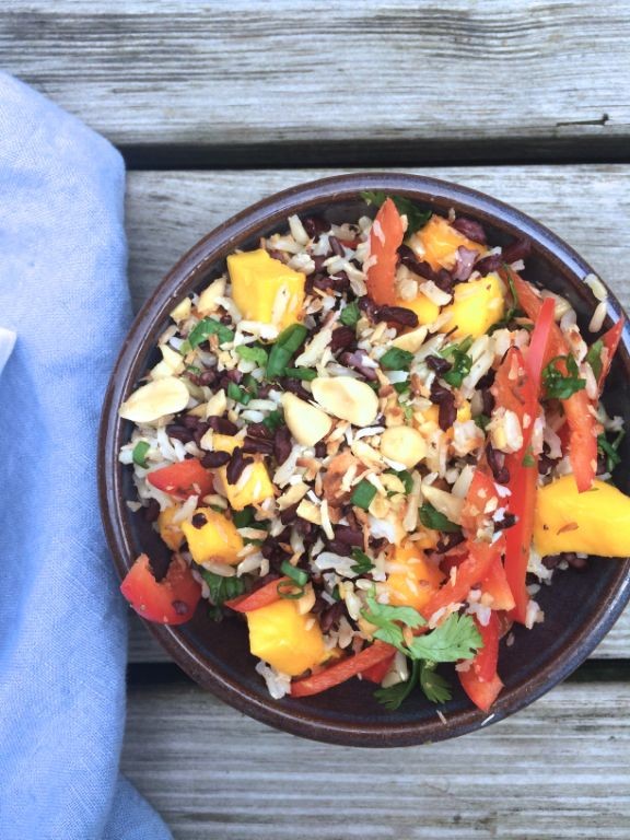 Mango Avocado Coconut Rice Salad